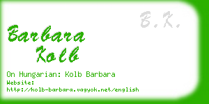 barbara kolb business card